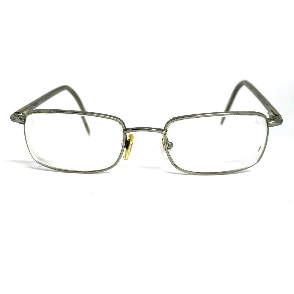 AO Safety DP 720 Gray Rectangular Metal Eyeglass Frames 50-18-140 Mens Womens